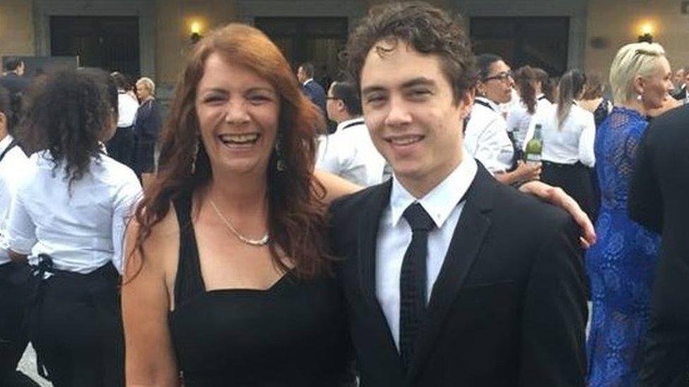 Kath Madgwick with her son Jarrad