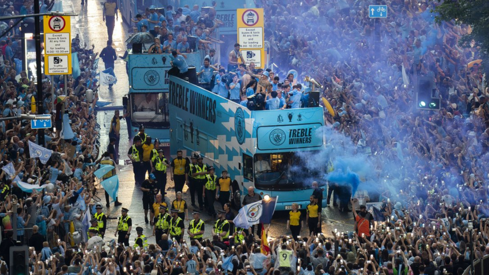 Man City parade