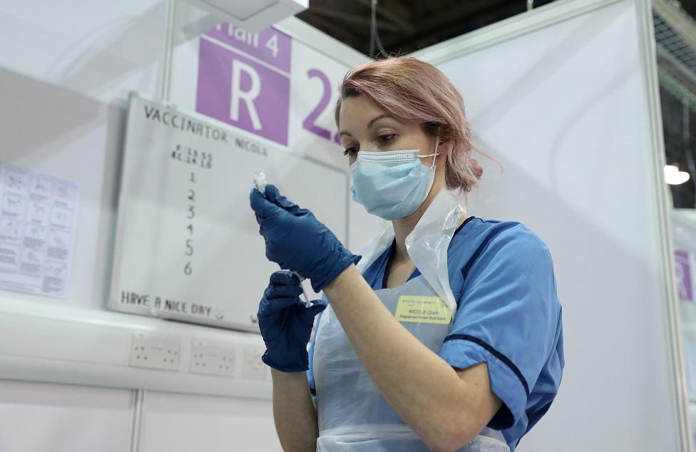 Nurse with vaccine