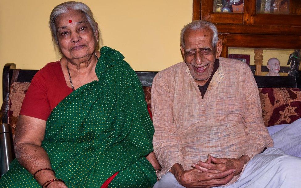 HS Doreswamy with his wife