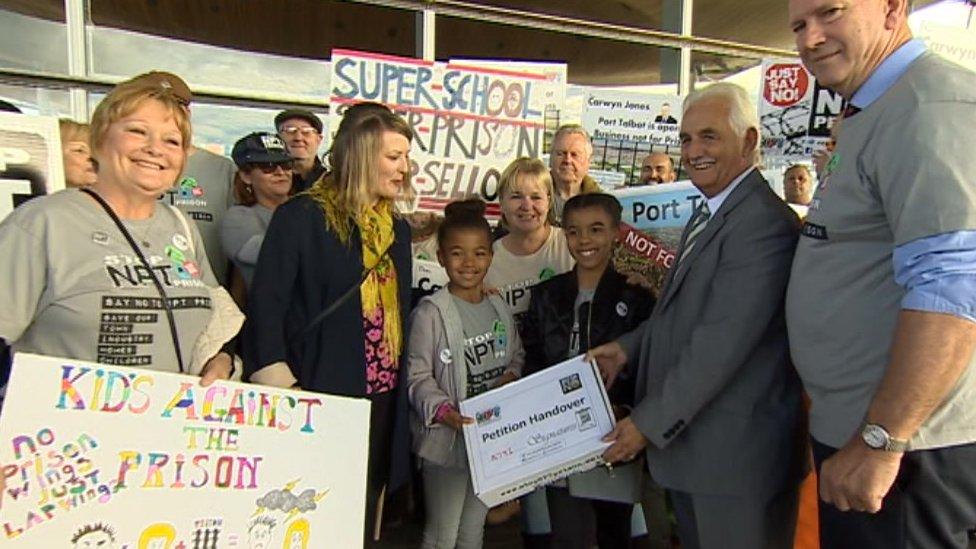 Prison petition handed in at Welsh Assembly