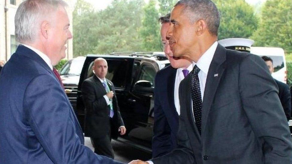 Carwyn Jones a Barack Obama