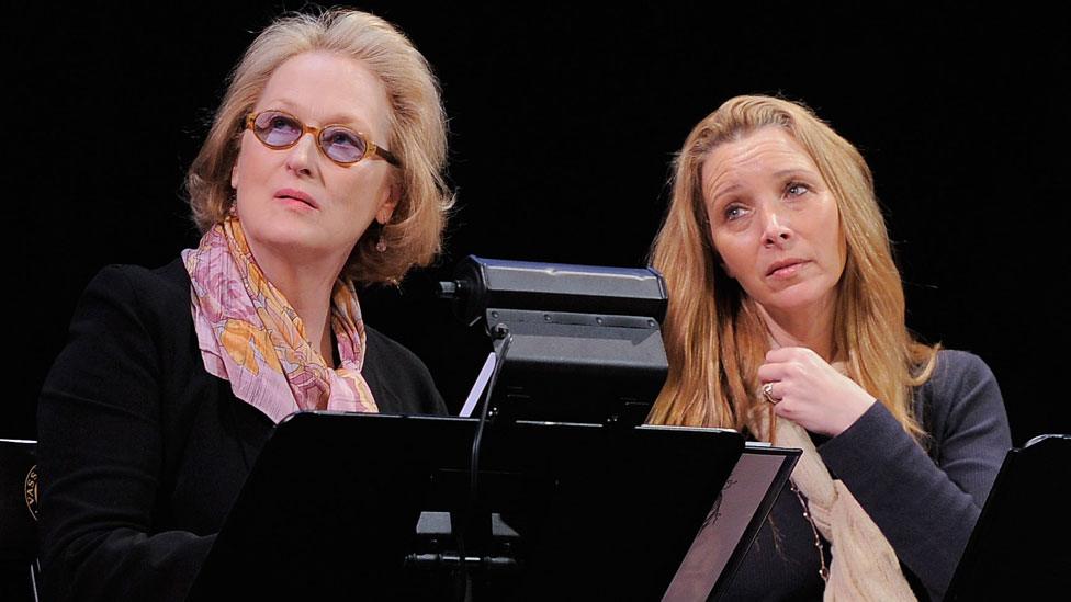 Meryl Streep with Lisa Kudrow in 2011