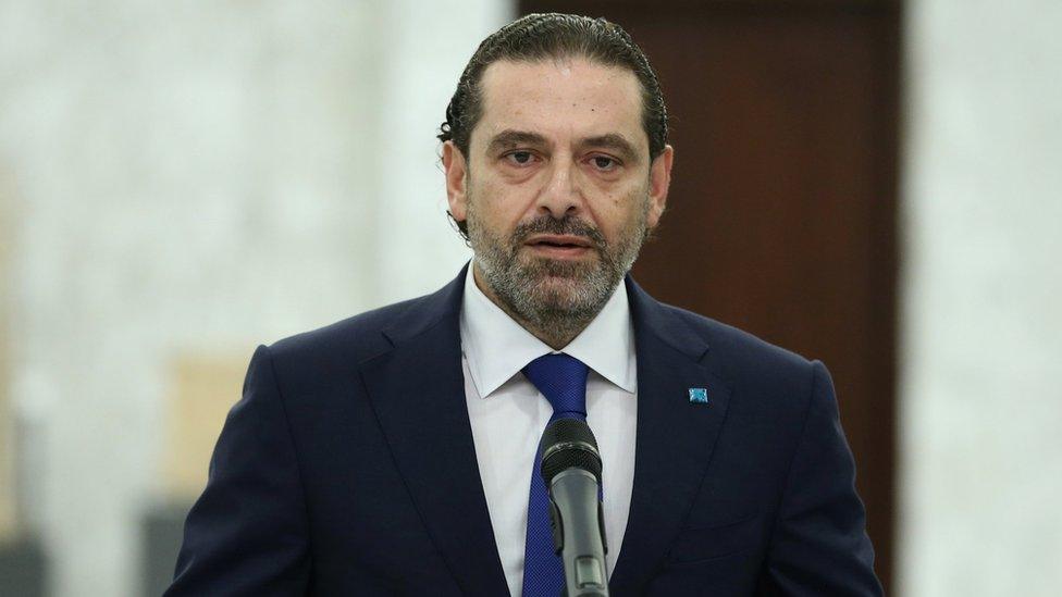 Lebanese Prime Minister-designate Saad Hariri speaks after meeting President Michel Aoun at the Baabda presidential palace on 15 July 2021