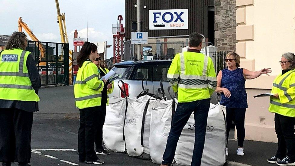 Sandbag delivery Glasson Dock