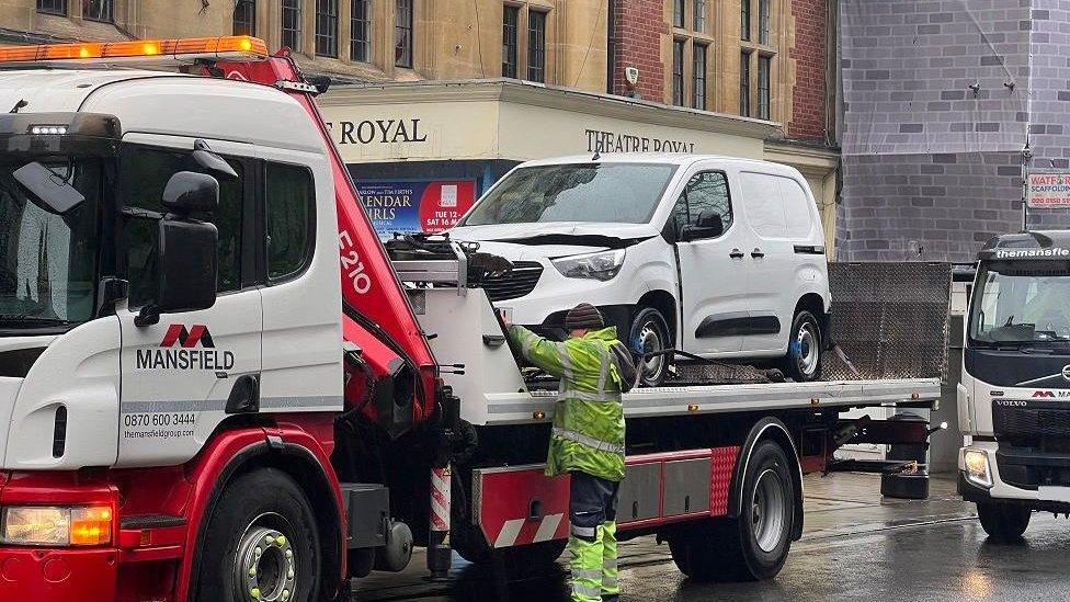 The vehicles being removed