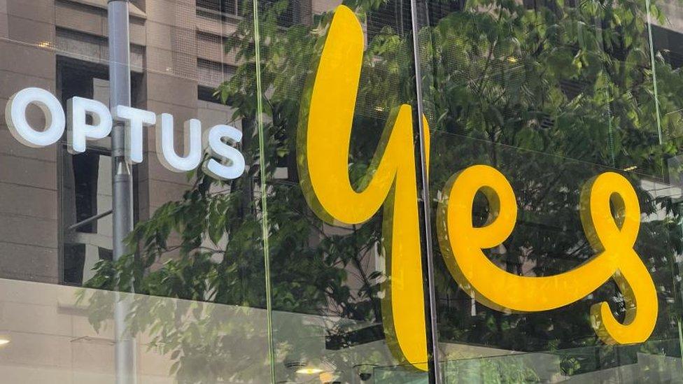 An Optus sign