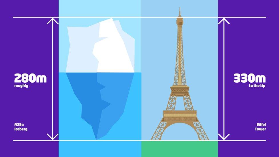 iceberg vs eiffel tower