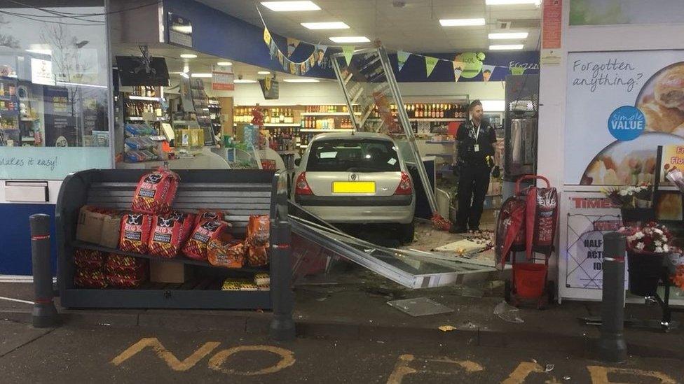 Car in petrol station