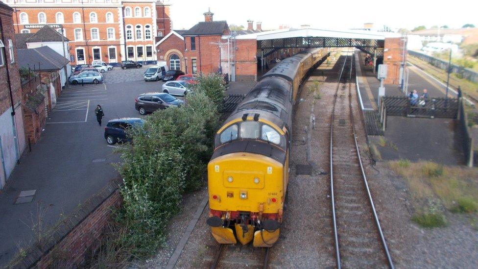 Locomotive at Grimsby Town Station