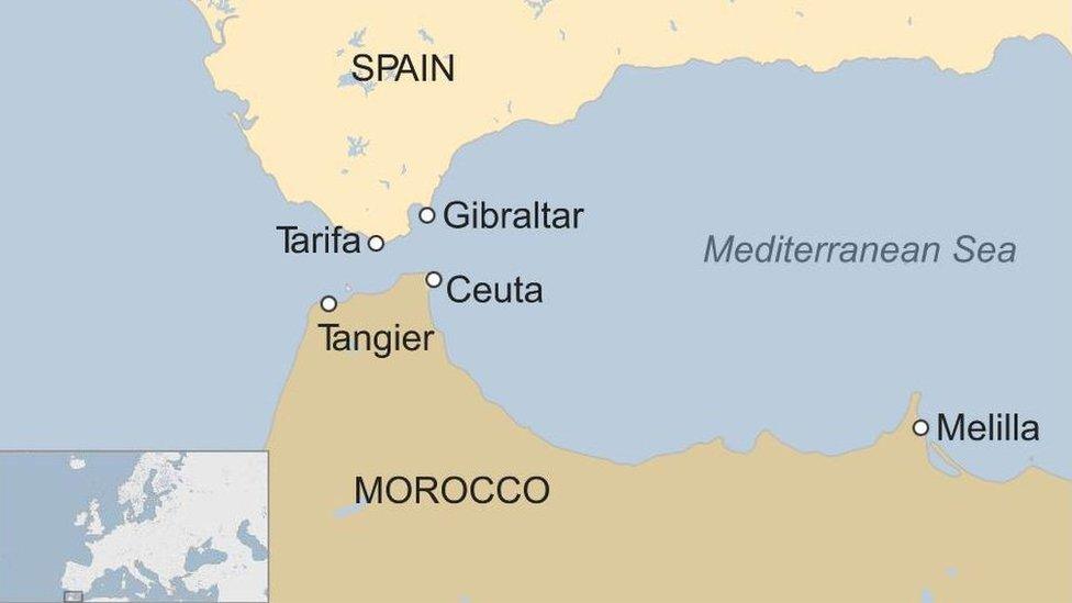 Spain/Morocco map