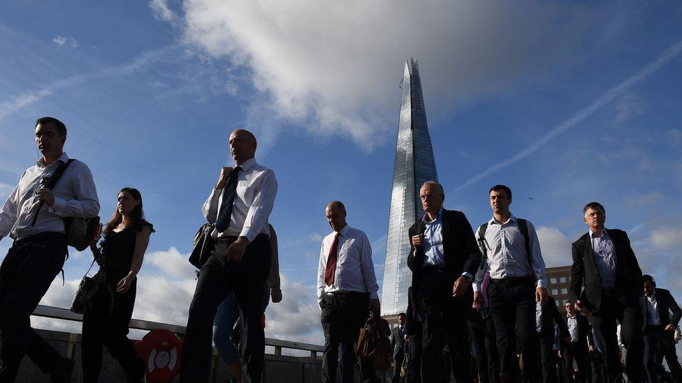 Workers crossing into City of London