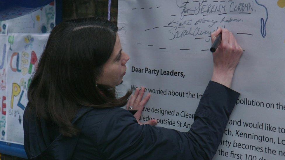 Sarah Olney signing pledge