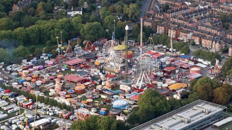 Aerial photo of Goose Fair