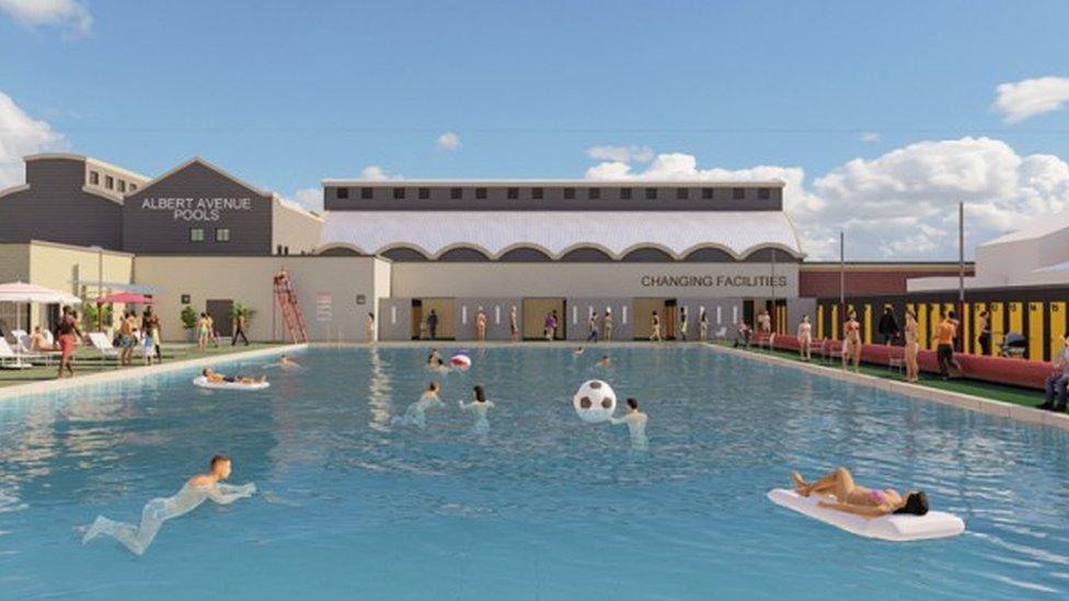 Artist impression of Hull lido at Albert Avenue