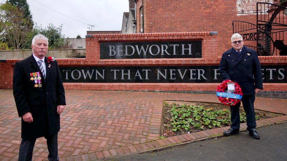 Bedworth Armistice Parade Group Vice chairman Phil Godden and chairman Ken Whitehouse