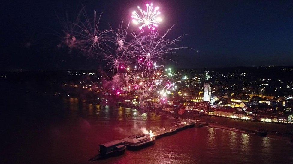 Cromer Pier New Year's Day fireworks