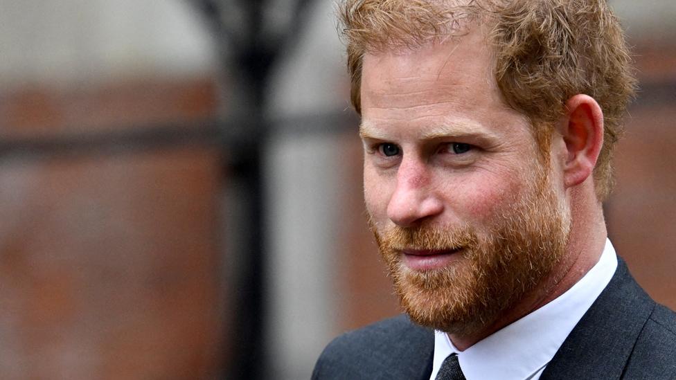 Prince Harry walks outside the High Court, in London. March 30, 2023.