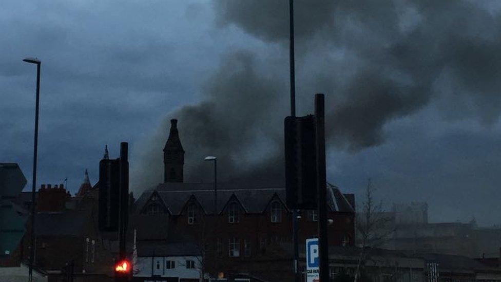 Fire at Derby Hippodrome