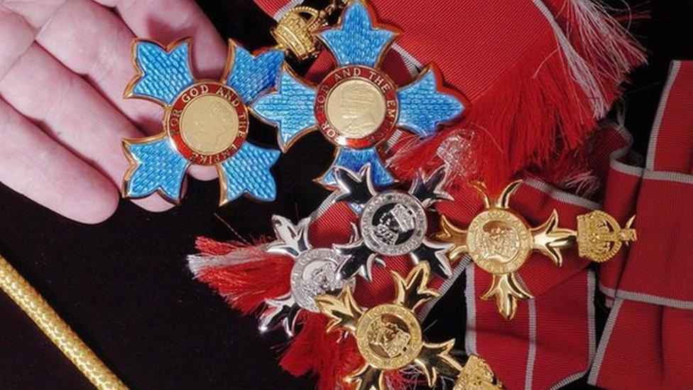 CBE, OBE and MBE medals