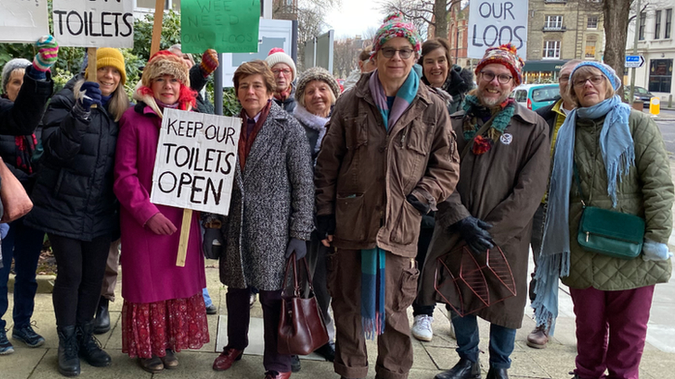 Protestors outside Hove Town Hall