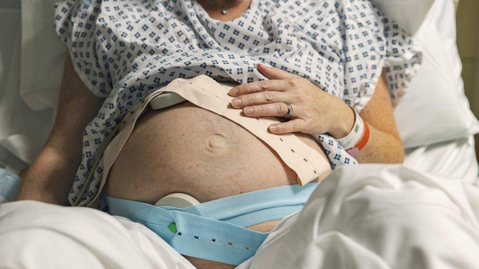 Pregnant woman in hospital