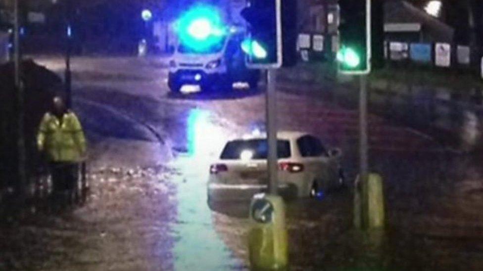 Flooding in Llangefni