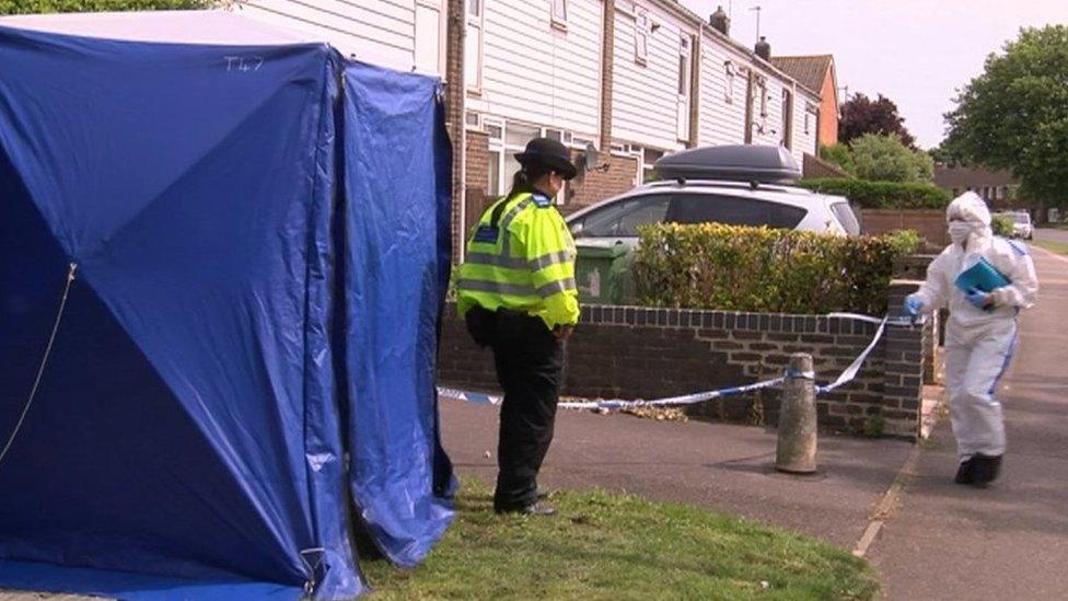 Crime scene in Blackbird Leys