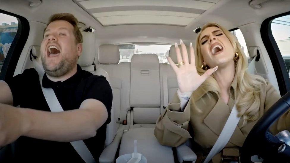 James Corden and Adele on Carpool Karaoke