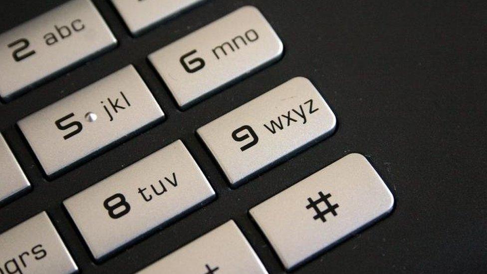 Telephone keypad