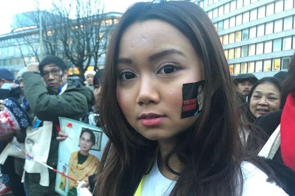 Aung San Suu Kyi supporter Pho phyu Thant pictured outside court