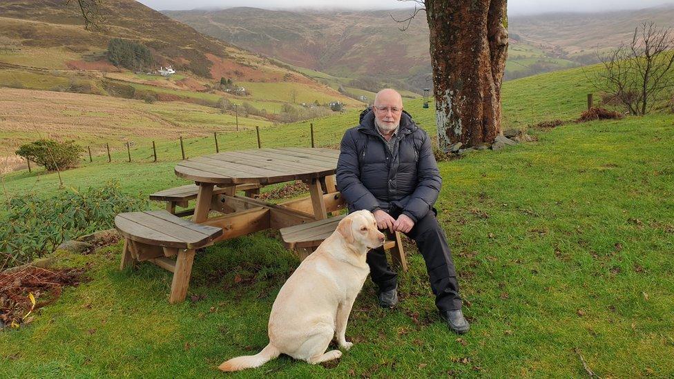 Keith Hicks and dog