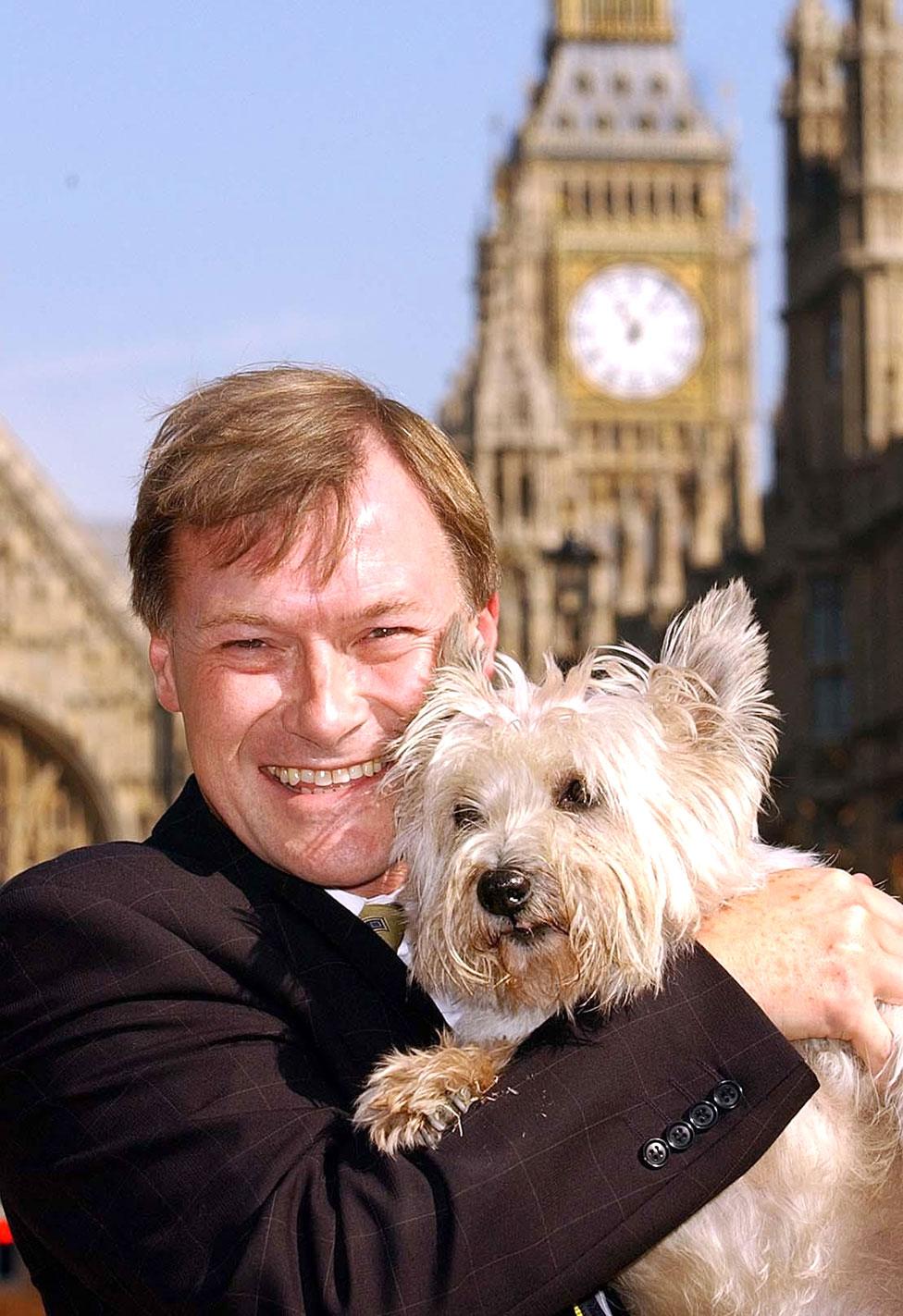 Conservative MP David Amess seen in September 2003