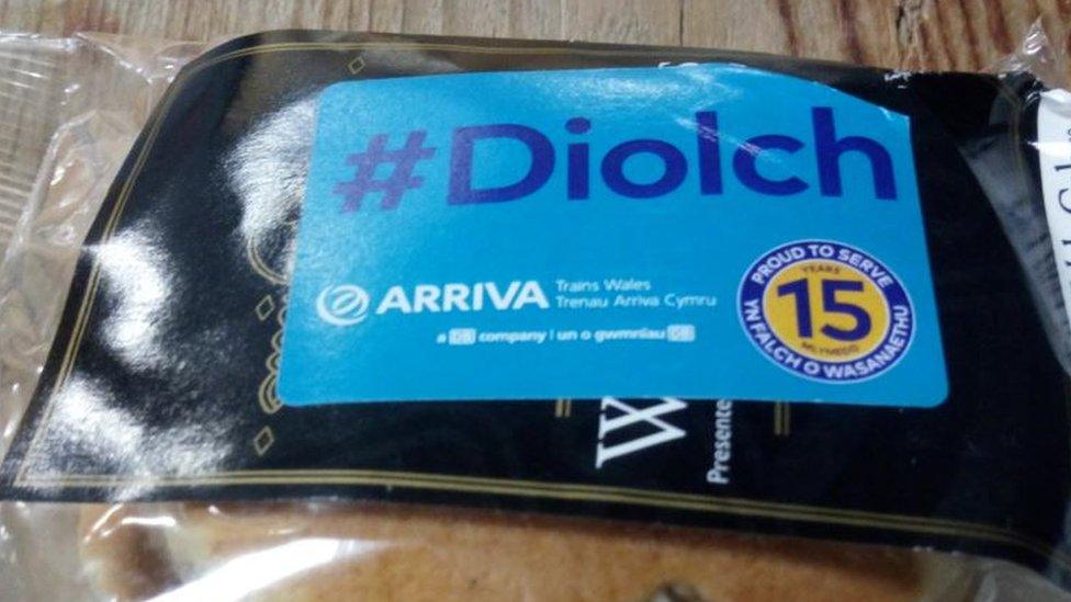 Arriva Trains Wales customers were given Welsh cakes on Friday