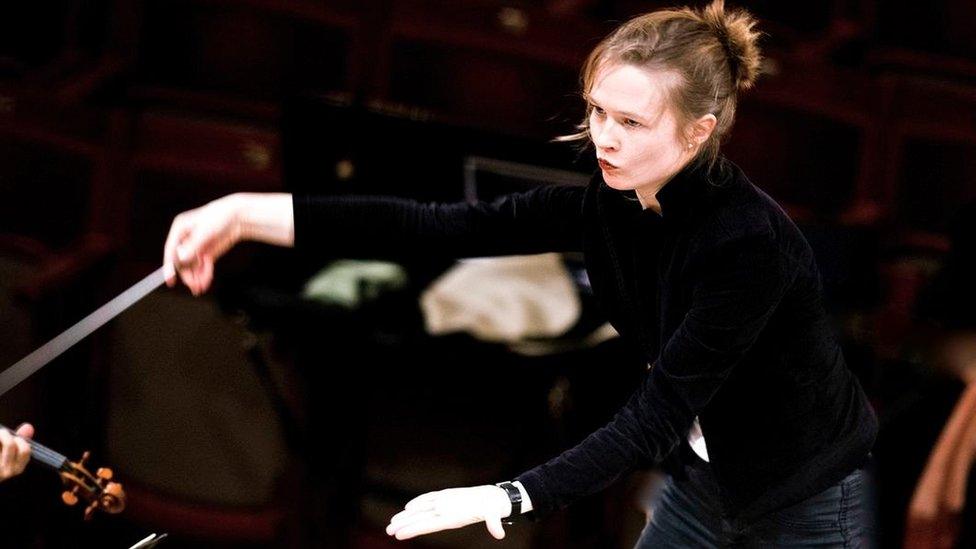 Mirga Grazinyte-Tyla conducting