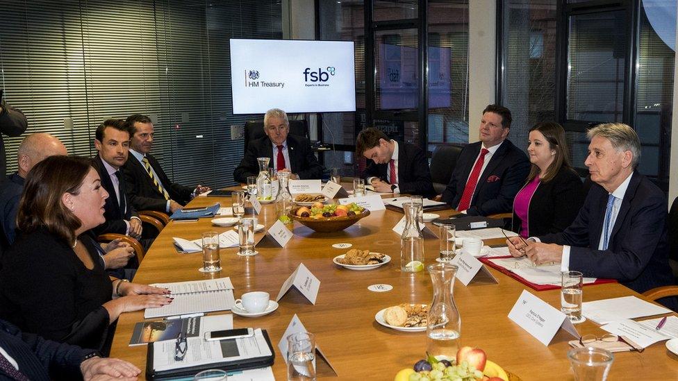 Philip Hammond meeting with business leaders in Belfast