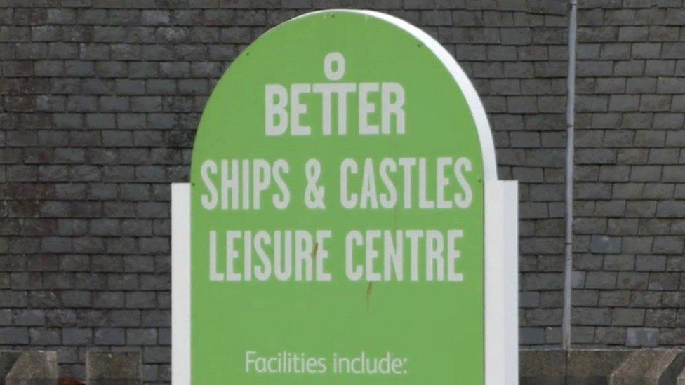 Ships & Castles Leisure Centre sign