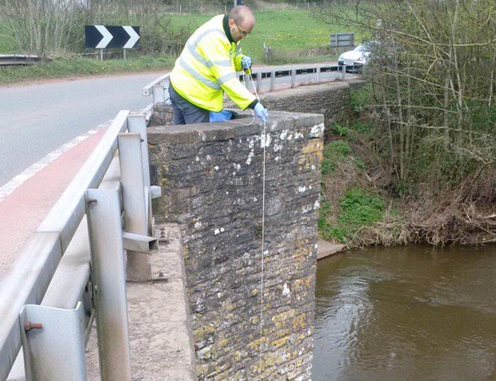 Checking the River Monnow water quality