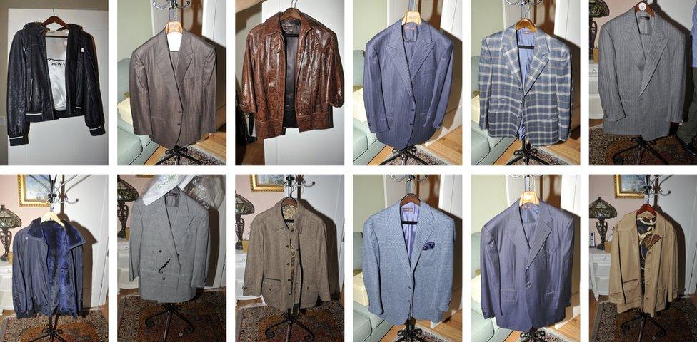 Composite of Paul Manafort's many jackets