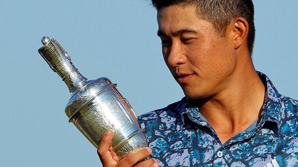 Collin Morikawa with the Claret Jug