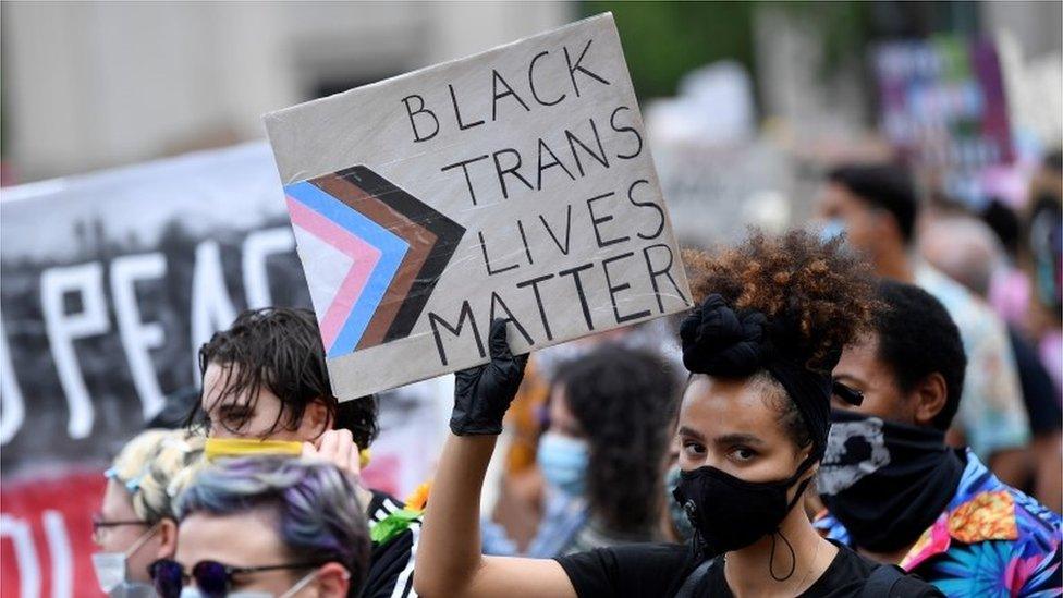 Black Trans Lives Matter protester