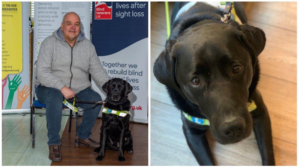 John Hardy and his guide dog Sid