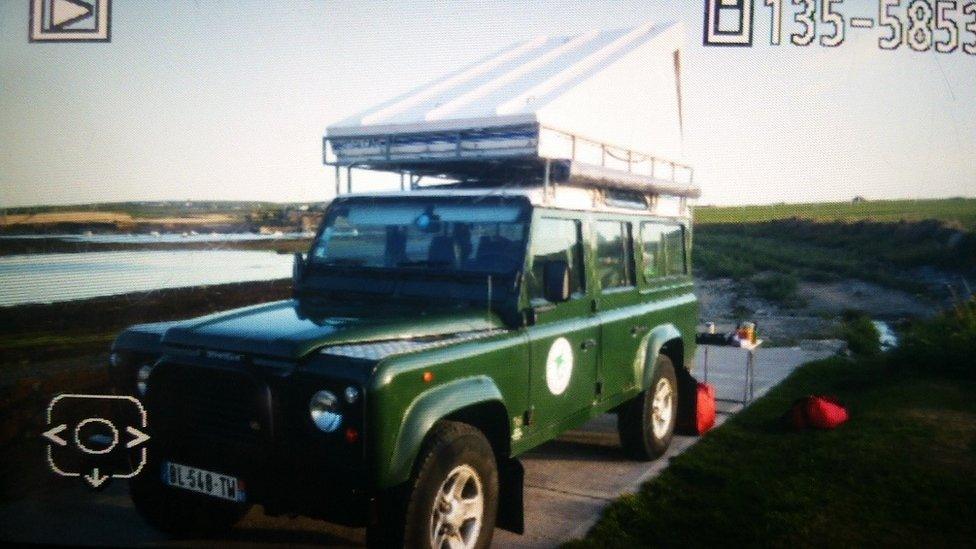 The stolen Land Rover