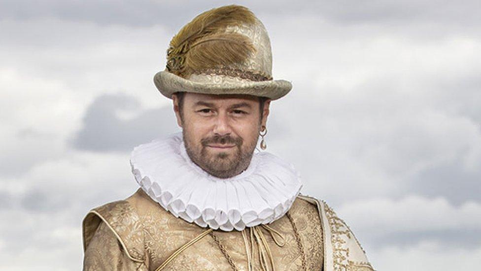 Danny Dyer in an Elizabethan ruff