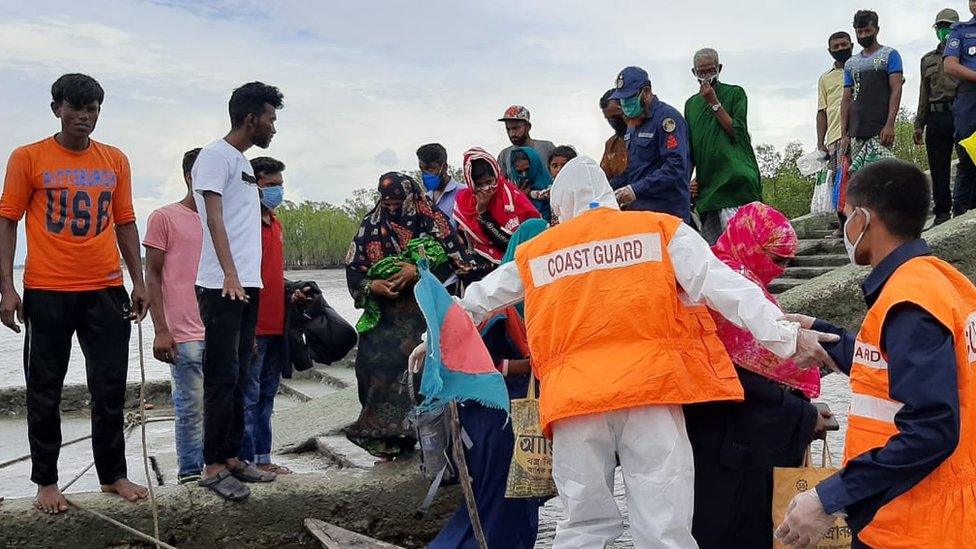 Relief efforts in Satkhira district in Bangladesh, near the Indian border