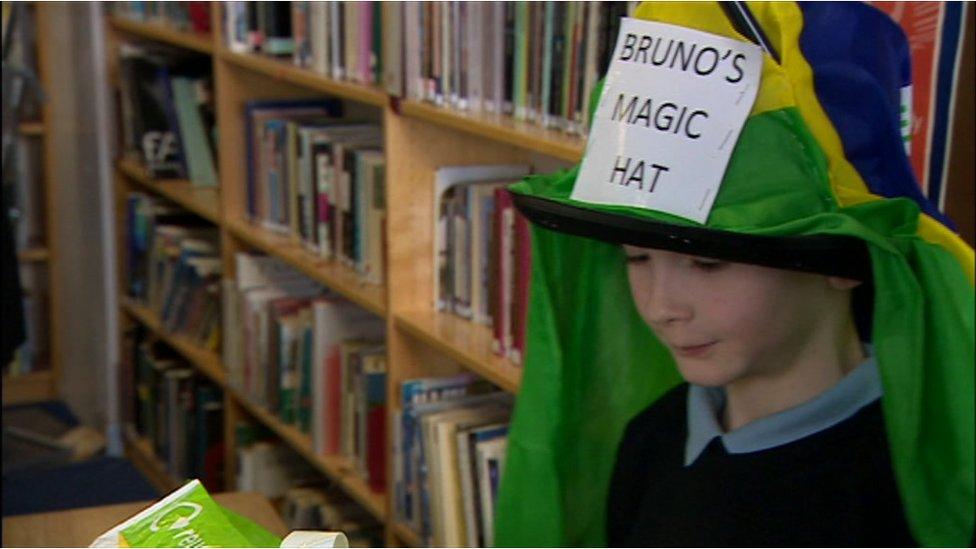 Wilf in his 'magic hat'