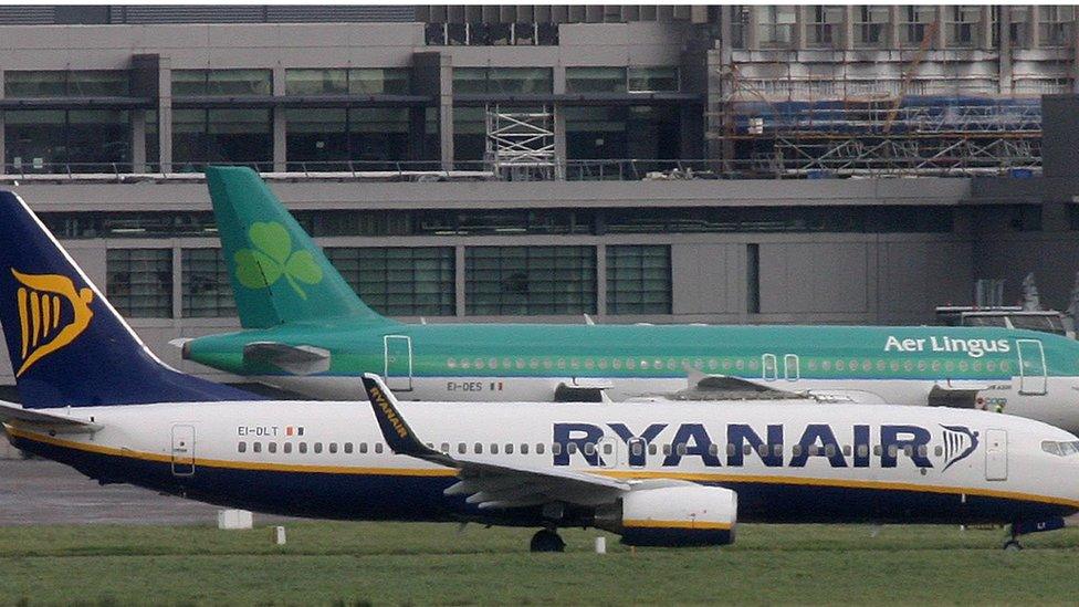 Ryanair plane at Dublin Airport