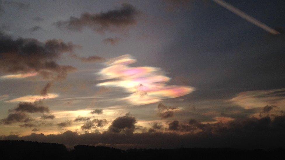 Nacreous clouds Edinburgh