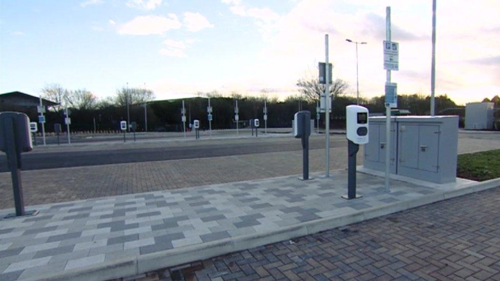 Electric points at Yate Park and Ride