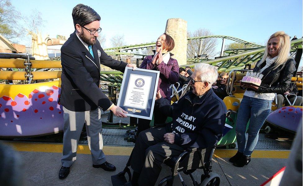 Jack Reynolds receives his second Guinness World Record certificate